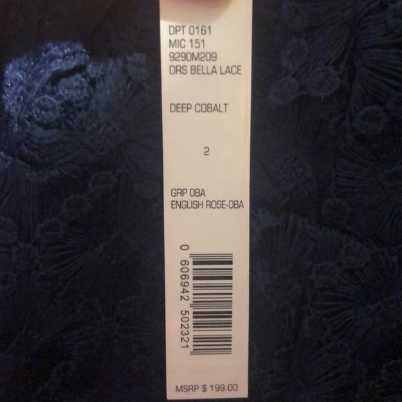 Antonio Melani Bella Lace Dress in Deep Cobalt NWT - Picture 3 of 9